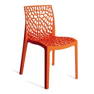 Jídelní plastová židle Stima GRUVYER – bez područek, více barev Arancio