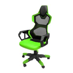 Herní židle E-Blue COBRA AIR – zelené, síťovaný opěrák