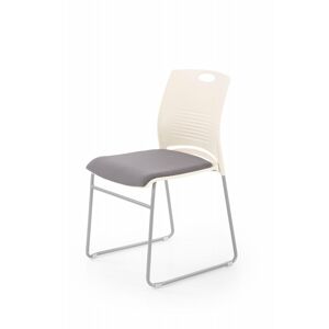 Konferenční židle CALI – látka, plast, více barev Šedá