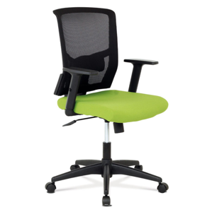 Kancelářská židle na kolečkách Autronic KA-B1012 GRN –  s područkami, černá/zelená