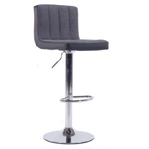 Barová židle HILDA — ekokůže/chrom, více barev šedá / černá