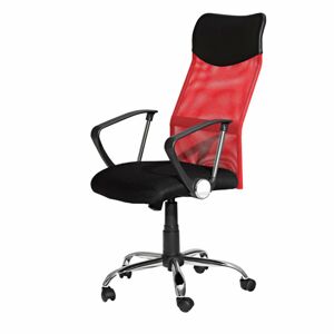 Kancelářská otočná židle PREZIDENT — látka, červená