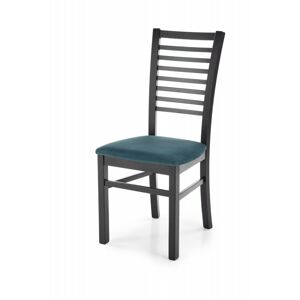 Jídelní židle GERARD 6 –samet, masiv, více barev Černá / tmavě zelená