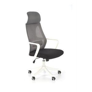 Kancelářská otočná židle VALDEZ — látka, více barev Bílá / šedá