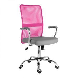 Dětská židle MOON – látka, více barev šedo-růžová