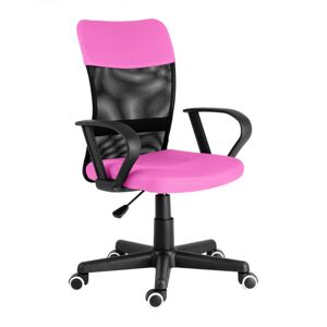 Dětská židle na kolečkách TIMMY II — látka, růžová