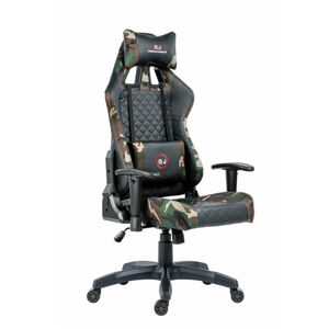 Herní židle REPTILE CAMOUFLAGE — ekokůže, černá/army vzor