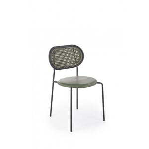Jídelní židle MATILDA — ocel, plast, zelené