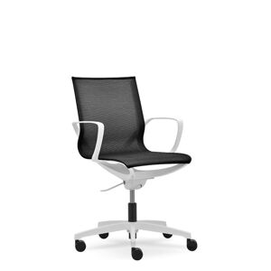 Designová židle RIM ZERO G — s područkami, více barev Bílý plast / černá
