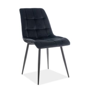 Jídelní židle CHIC — kov, látka, černá / více barev Černá