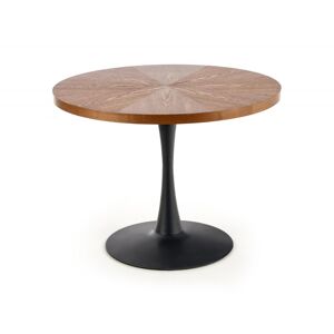 Jídelní kulatý stůl CARMELO –⁠ 100x75, ořech, černý
