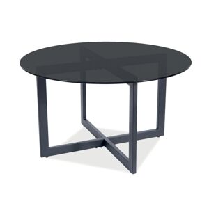 Konferenční stolek ALMERIA A — sklo, kov, černá