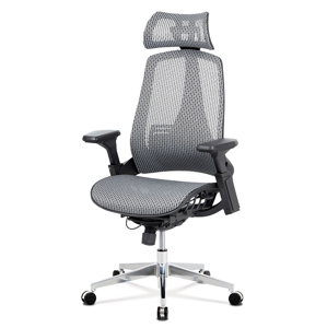 Kancelářská ergonomická židle OFFICE STAR — šedá, síť