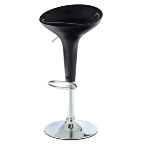 Jídelní barová židle Autronic AUB-9002 BK – černá, plast/chrom