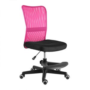 Dětská židle s podnoží GORO –⁠ látka, více barev Černo-Růžová