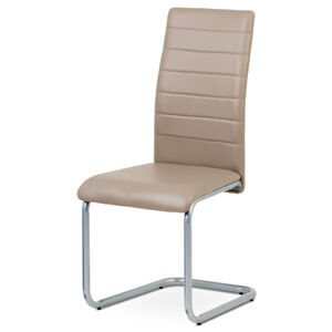Jídelní židle BREMA — kov, ekokůže, šedá / více barev Cappuccino