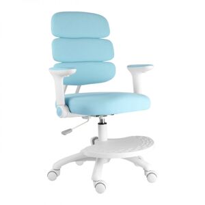 Dětská rostoucí židle GRIDDY — látka, bílá / modrá