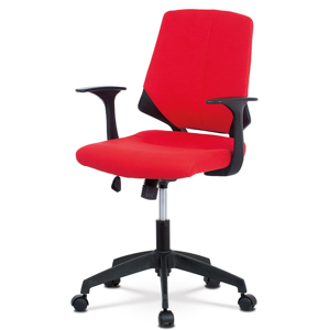 Kancelářská židle na kolečkách BELA — červená, područky
