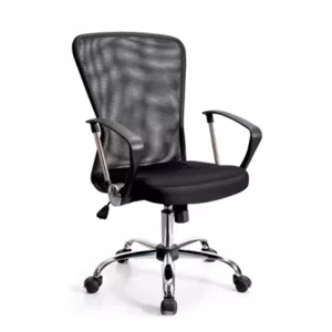 Otočná kancelářská židle BASIC — síť, černá
