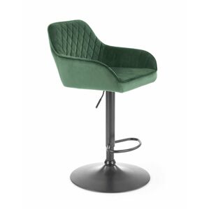 Barová židle PERSA – samet, více barev Tmavě zelená