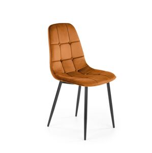 Jídelní židle RONO – čalouněná, sametový potah, více barev Skořicová