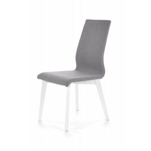 Jídelní židle FOCUS – masiv, látka, více barev Bílá / šedá
