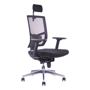 Kancelářská ergonomická židle Sego ANDY AL — více barev, nosnost 130 kg Černá