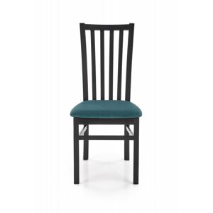 Jídelní židle GERARD 7 –samet, masiv, více barev Černá / zelená
