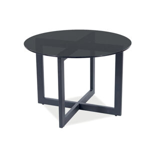 Konferenční stolek ALMERIA B — sklo, kov, černá